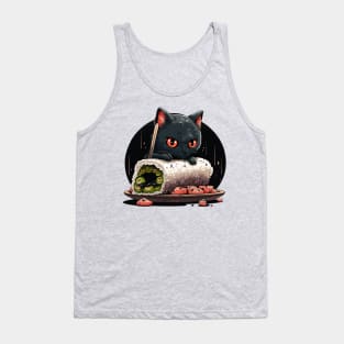 Cat Making Sushi Tank Top